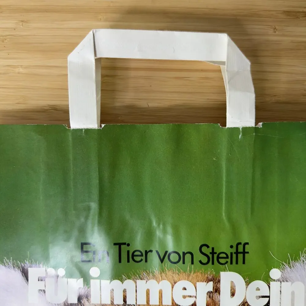 Vintage 70s‎ Steiff Teddy Bear Paper Shopping Bags Made In West Germany Lot of 2